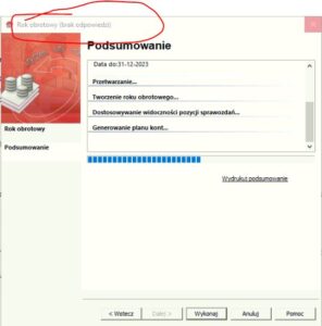 Błąd otwarcia nowego roku obrotowego Rewizor GT